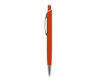Aluminium pen met soft-touch afwerking in kleuren kleur oranje
