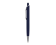 Aluminium pen met soft-touch afwerking in kleuren kleur donkerblauw