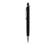 Aluminium pen met soft-touch afwerking in kleuren kleur zwart