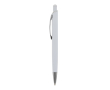 Aluminium pen met soft-touch afwerking in kleuren kleur wit