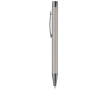 Aluminium pen met soft-touch afwerking en blauwe inkt kleur lichtgrijs