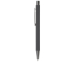 Aluminium pen met soft-touch afwerking en blauwe inkt kleur grijs