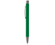 Aluminium pen met soft-touch afwerking en blauwe inkt kleur groen