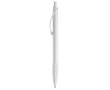 Witte pen met gekleurde details en getextureerde grip kleur wit