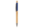 Houten pen met kleurdetail aan de bovenkant kleur donkerblauw