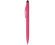 Plastic draaipen met zwarte stylus kleur roze