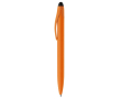 Plastic draaipen met zwarte stylus kleur oranje