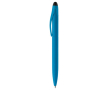 Plastic draaipen met zwarte stylus kleur blauw