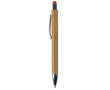 Bamboe pen met gekleurde stylus voor touchscreen kleur oranje