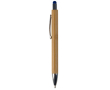 Bamboe pen met gekleurde stylus voor touchscreen kleur blauw