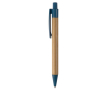 Bamboe en tarwestro pen met gekleurde details kleur blauw