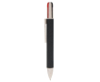 Multifunctionele pen 4-in-1 gemaakt van duurzaam papier kleur zwart