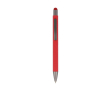 Duurzame papieren pen met stylus in verschillende kleuren kleur rood