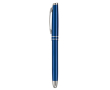 Aluminium rollerpen met bijpassende dop en blauwe inkt kleur donkerblauw