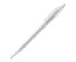 Witte pen met gekleurde details op de punt en clip gemaakt in de EU kleur wit
