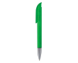 Transparante plastic pen met metalen punt gemaakt in de EU kleur doorzichtig groen