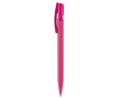 Transparante plastic pen met zachte grip gemaakt in de EU kleur roze