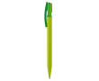 Transparante plastic pen met zachte grip gemaakt in de EU kleur limoen groen