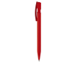 Transparante plastic pen met zachte grip gemaakt in de EU kleur rood