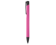 Aluminium pen met rubberen coating in verschillende kleuren kleur roze