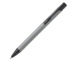 Aluminium pen met rubberen coating in verschillende kleuren kleur zwart / grijs