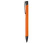 Aluminium pen met rubberen coating in verschillende kleuren kleur oranje