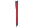 Aluminium pen met rubberen coating in verschillende kleuren kleur rood