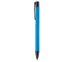 Aluminium pen met rubberen coating in verschillende kleuren kleur cyaan blauw