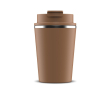 Dubbelwandige take away beker compatibel met koffiemachines 280ml kleur bruin