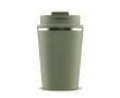 Dubbelwandige take away beker compatibel met koffiemachines 280ml kleur olijfgroen