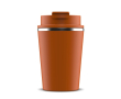 Dubbelwandige take away beker compatibel met koffiemachines 280ml kleur oranje