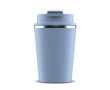Dubbelwandige take away beker compatibel met koffiemachines 280ml kleur lichtblauw