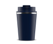 Dubbelwandige take away beker compatibel met koffiemachines 280ml kleur donkerblauw