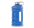 Grote plastic fles met handgreep en vaste dop 2.2L kleur doorzichtig lichtblauw