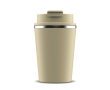 Dubbelwandige take away beker compatibel met koffiemachines 280ml kleur beige
