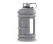 Grote plastic fles met handgreep en vaste dop 2.2L kleur doorzichtig zwart