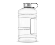 Grote plastic fles met handgreep en vaste dop 2.2L kleur doorzichtig wit