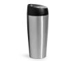 Dubbelwandige take away beker compatibel met koffiemachines 400ml kleur zilver