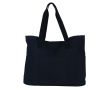 Canvas boodschappentas van gerecycled materiaal met logo 290 g/m2 kleur donkergrijs