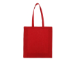 Kleine gerecyclede katoenen tas met zijvouw en handvatten 140 g/m2 kleur rood