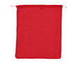 Herbruikbare katoenen tas voor fruit en groenten 40x45 cm kleur rood