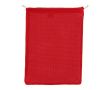 Herbruikbare katoenen tas voor fruit en groenten 30x40 cm kleur rood