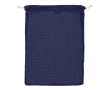 Herbruikbare katoenen tas voor fruit en groenten 30x40 cm kleur donkerblauw