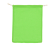 Herbruikbare katoenen tas voor fruit en groenten 25x30 cm kleur limoen groen