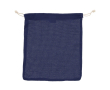 Herbruikbare katoenen tas voor fruit en groenten 25x30 cm kleur donkerblauw