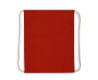 Kleurrijke katoenen koordrugzak met natuurlijke koorden 140 g/m2 kleur rood