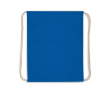 Kleurrijke katoenen koordrugzak met natuurlijke koorden 140 g/m2 kleur blauw