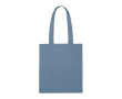 Gerecyclede katoenen tas met stevige handvaten, met capaciteit van 5kg kleur blauw