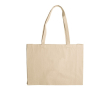 Katoenen tas met OEKO-TEX certificering en zijvouw 280 g/m2 kleur beige