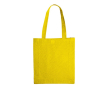 Kleurrijke katoenen tas met OEKO-TEX certificering en zijvouw 140 g/m2 kleur geel